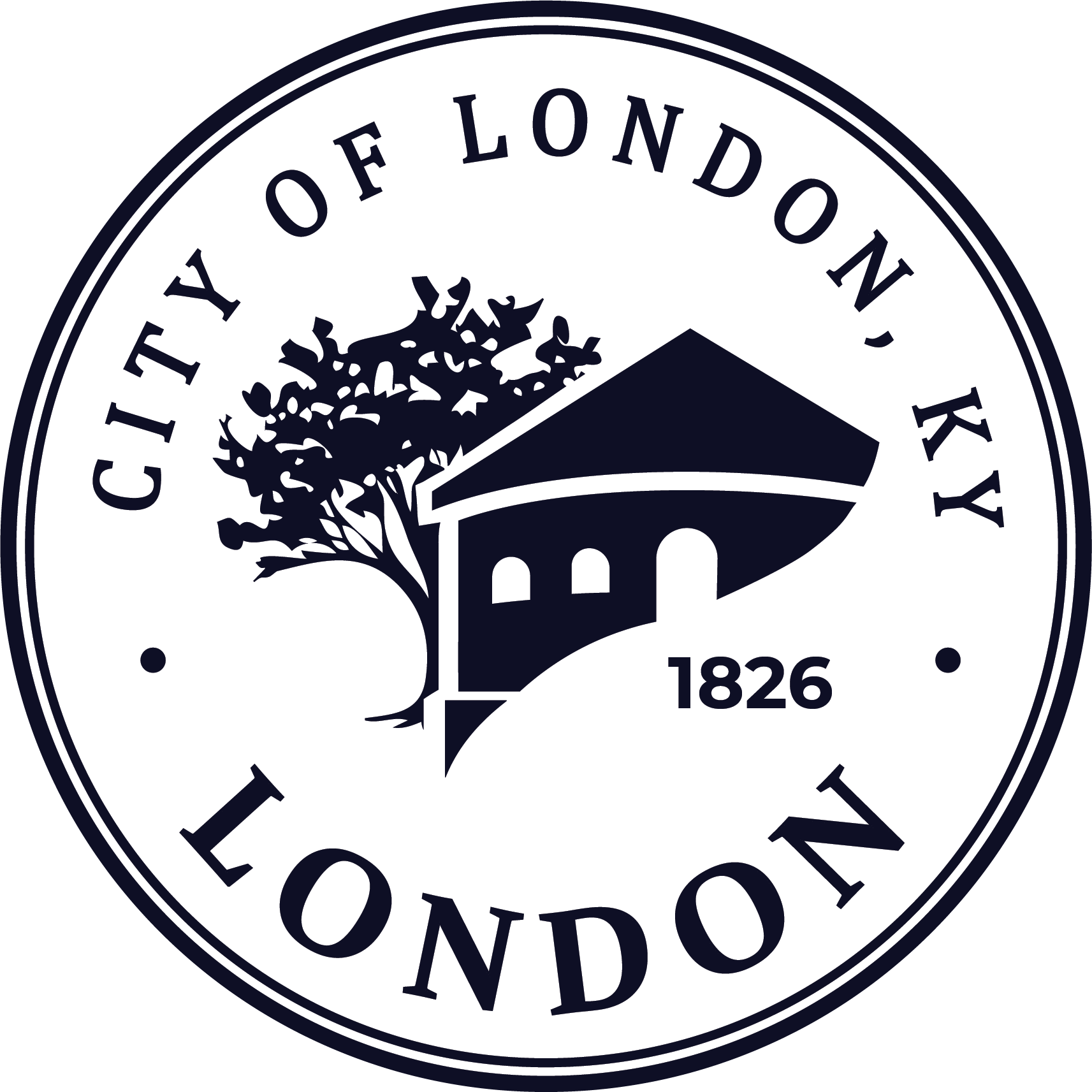 City Leal, featuring a Redbud Tree, Building, text reading City of London