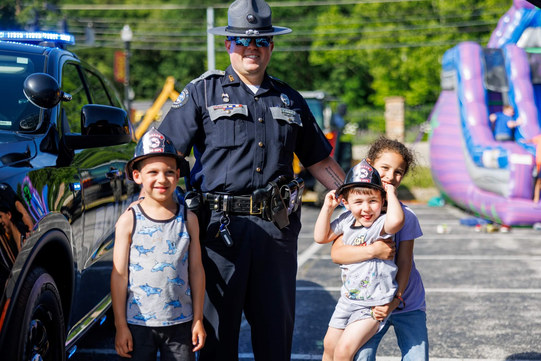 London Police officer with youth